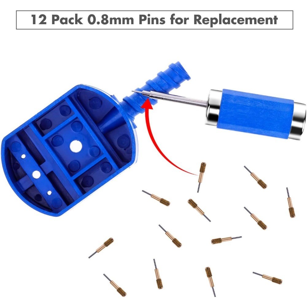 Watch Link Removal Tool Kit with Replacement Pins and Pin Punches for Bracelet