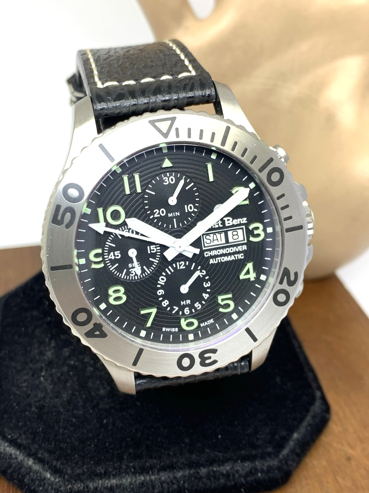 Ernst Benz Men’s Watch GC10721 Chrono Diver Swiss Automatic Black Dial 47mm