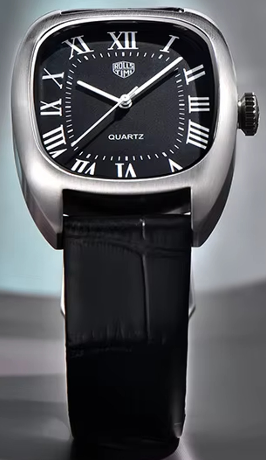RollsTimi RT7904 Classic Tonneau Luxury Dress 36mm 5ATM Leather Strap Seiko VH31