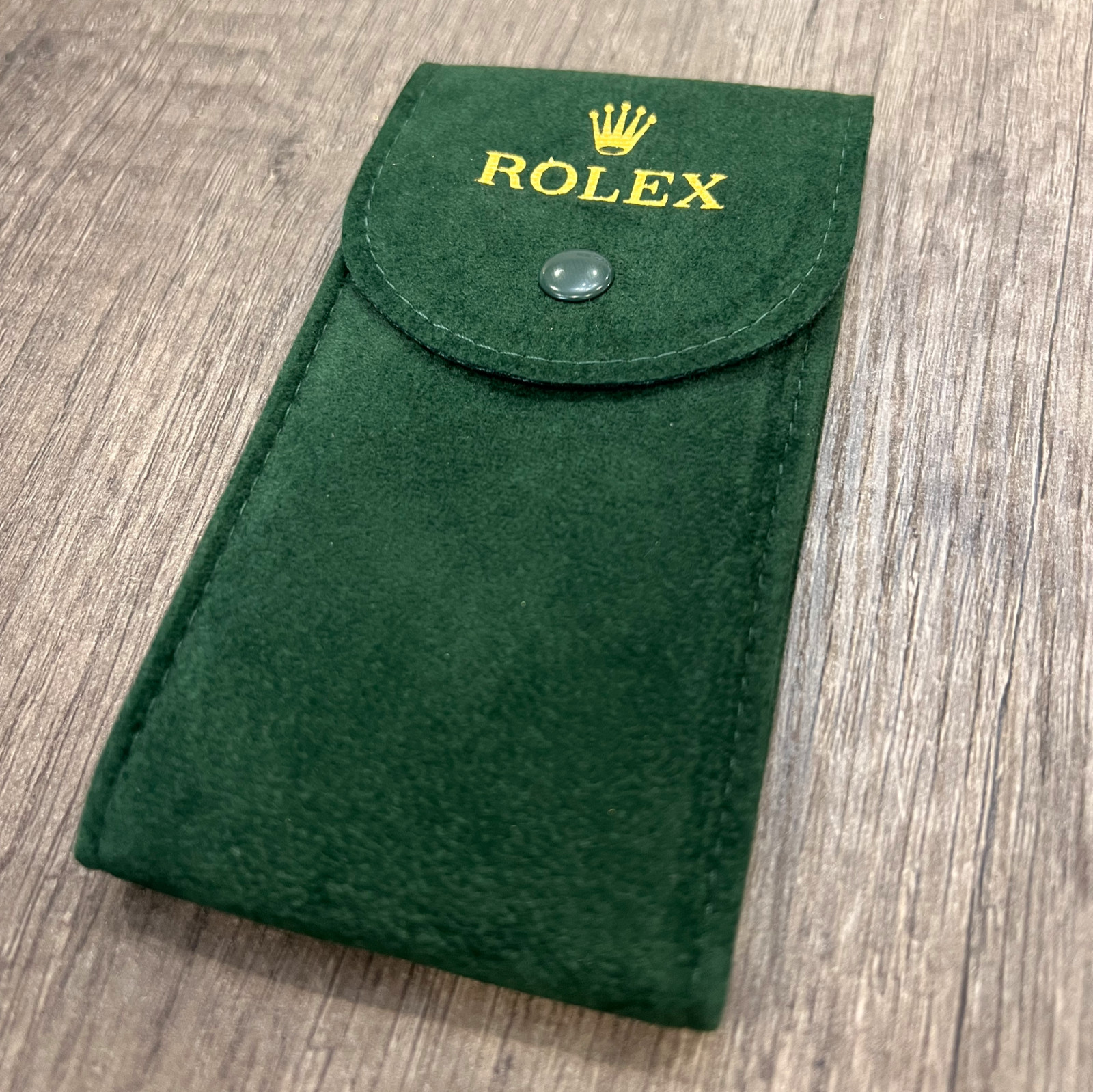 ROLEX GREEN SOFT VELVET TRAVEL POUCH – 1PC – SERVICE POUCH W/ INSER