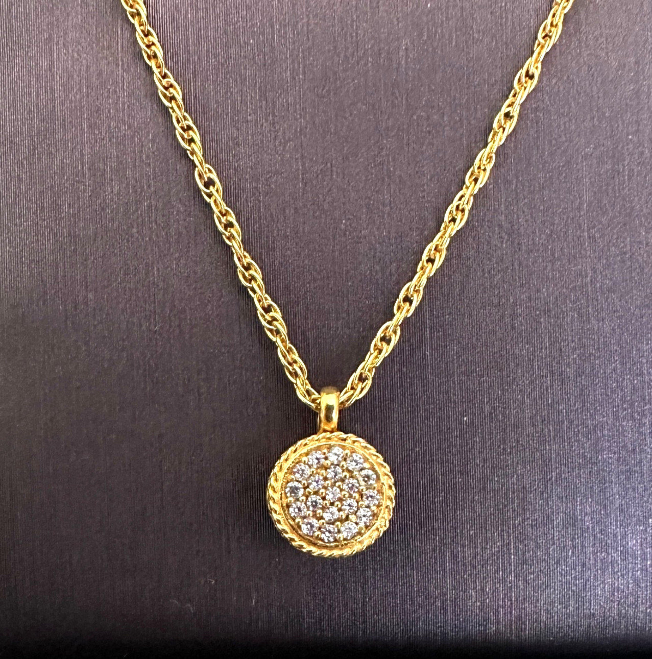 Julie Vos Delicate necklace, reversible crystal/black pave, rare ‘Windsor”