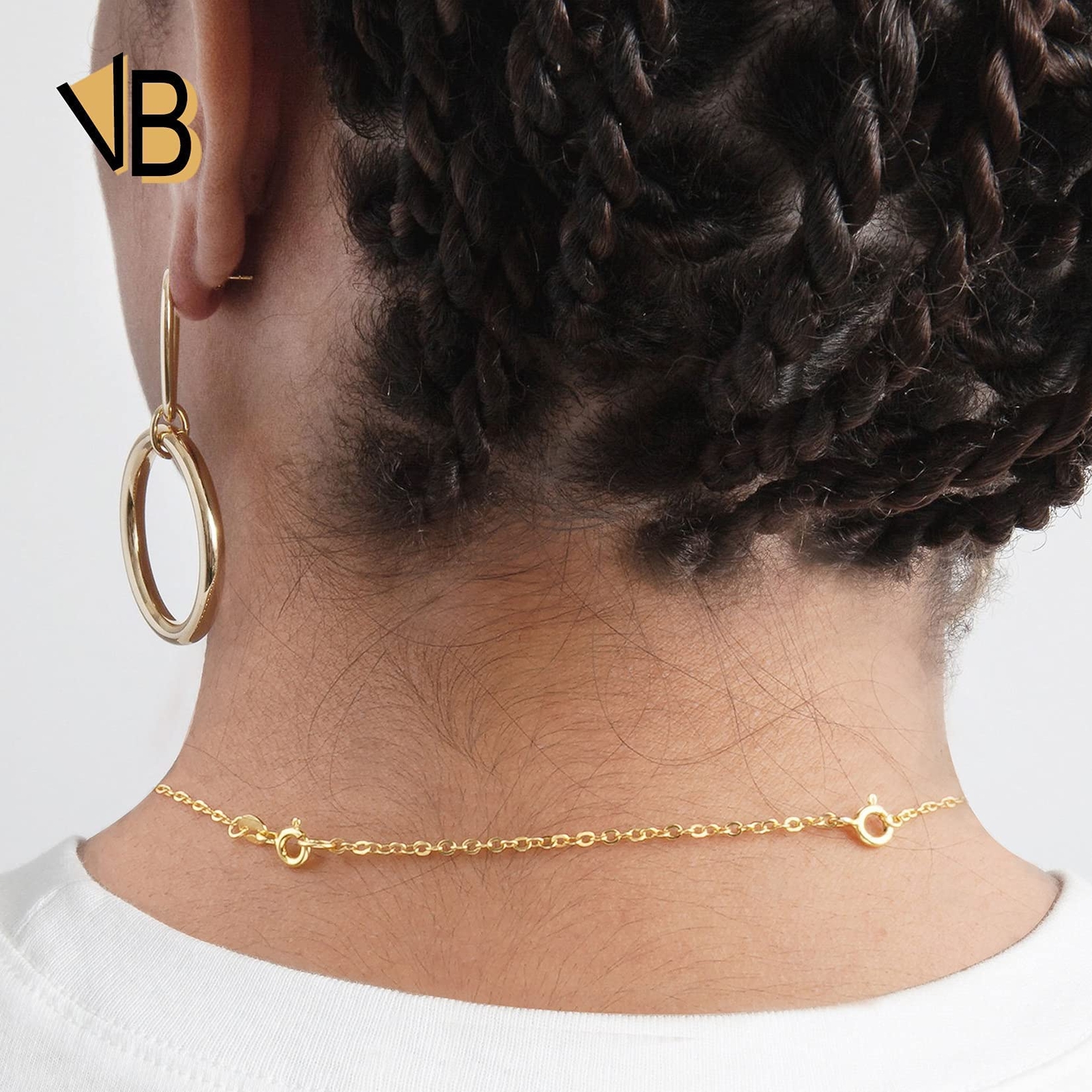 3 Pack 14K Gold Plated Necklace Extenders Chain Bracelet Extender, 1/2/3 Inch