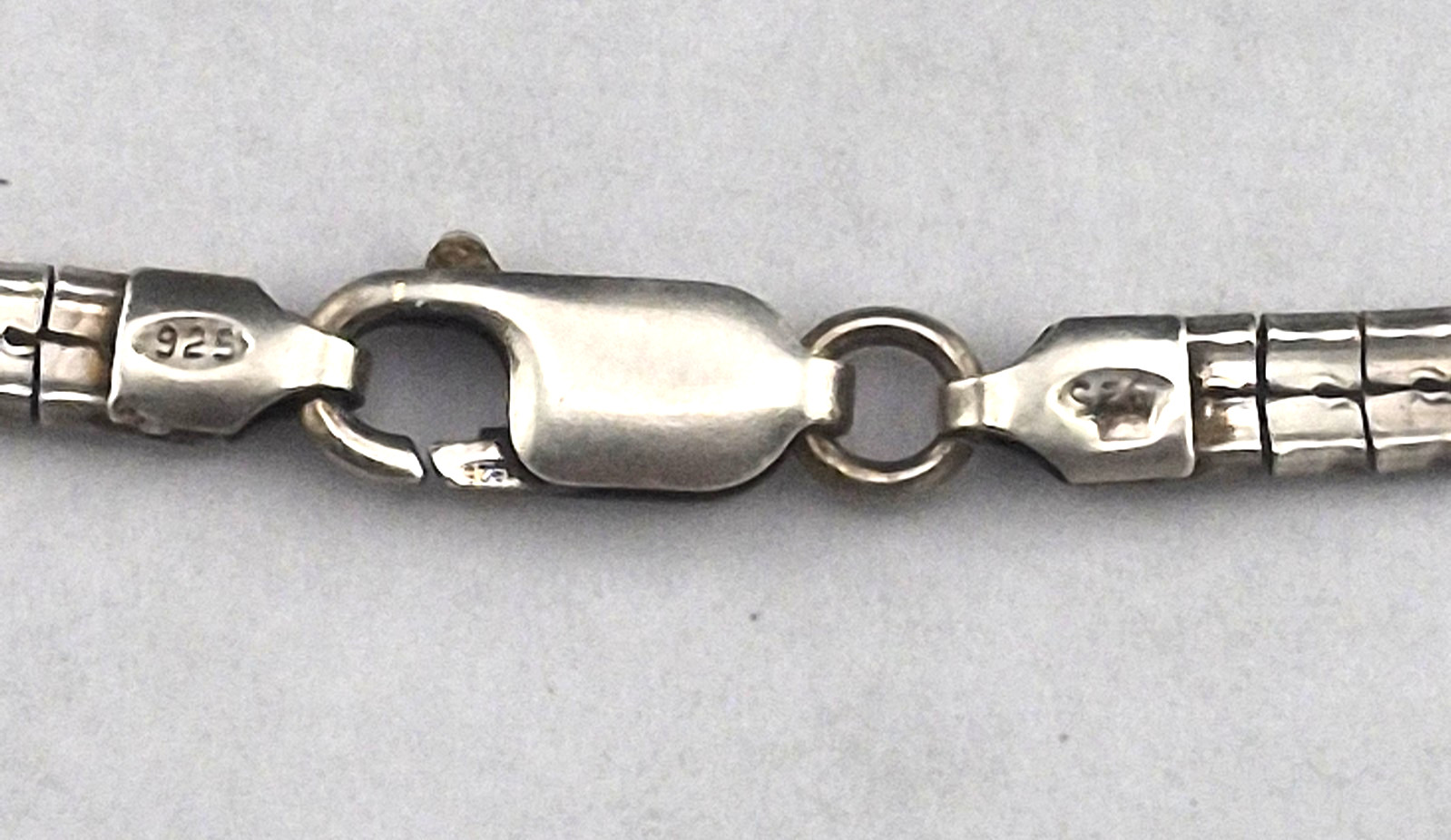 Vintage 4mm Flat Snake Link Sterling Silver Chain Choker Necklace 16″