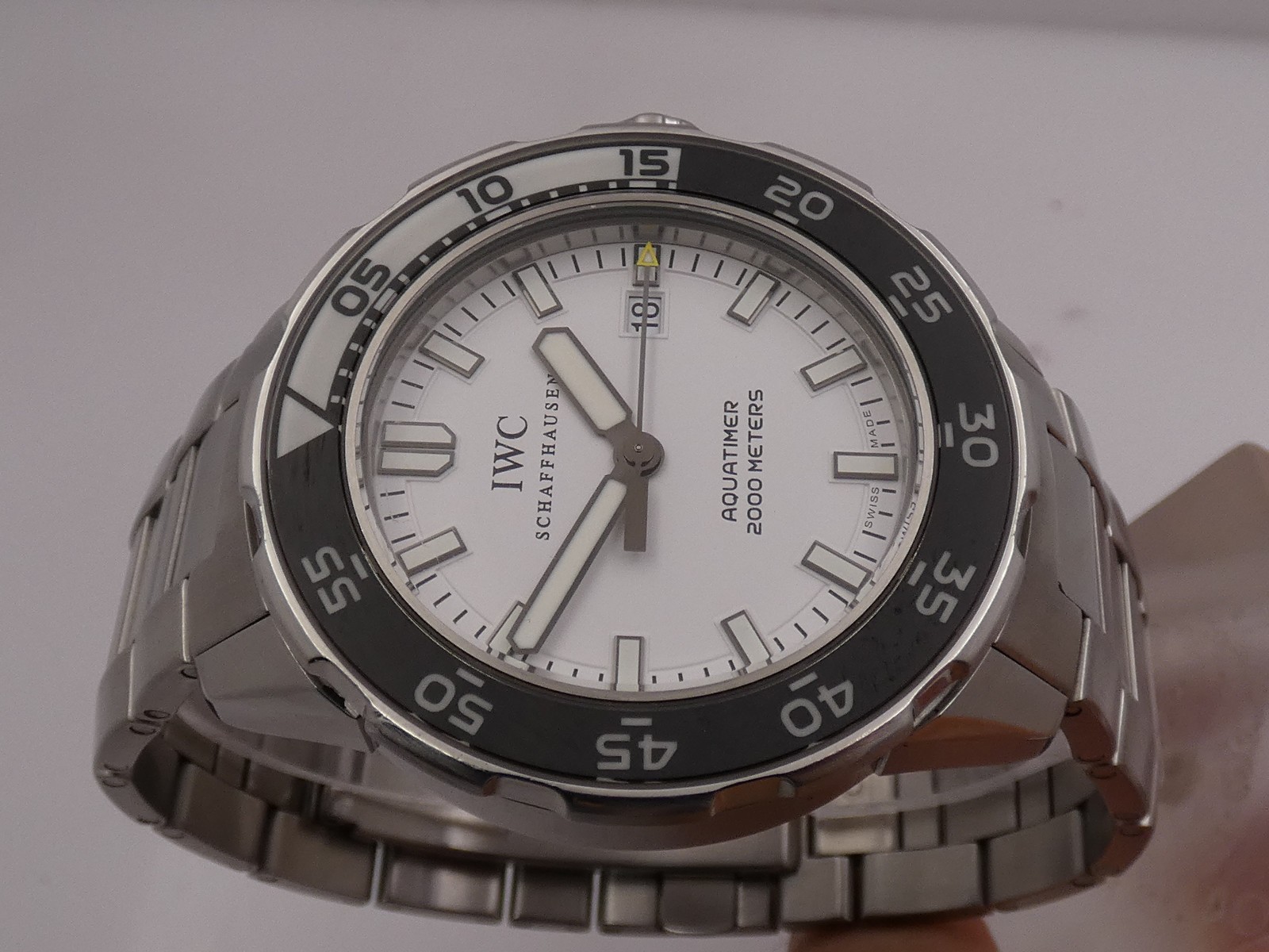 IWC AQUATIMER AUTOMATIC 2000m IW3568 WITH PAPERS YEAR 2019 STEEL BRACELET WATCH
