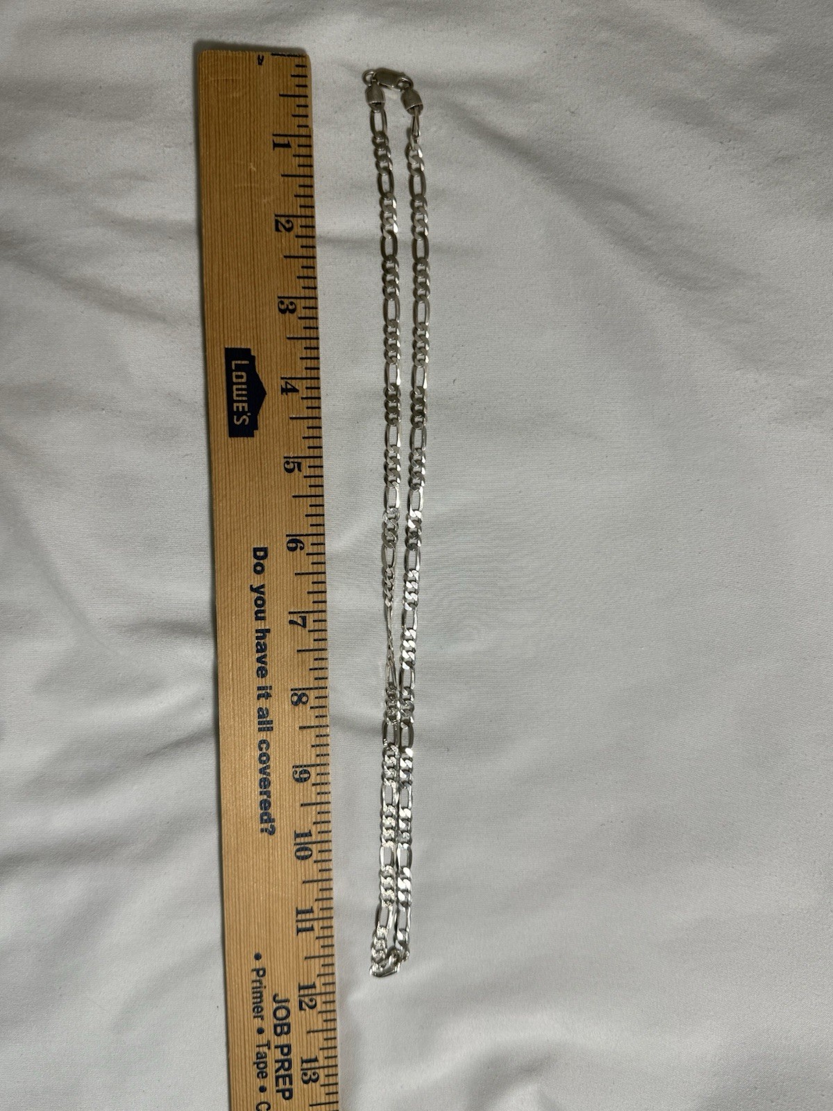 Solid Sterling Silver Figaro Necklace