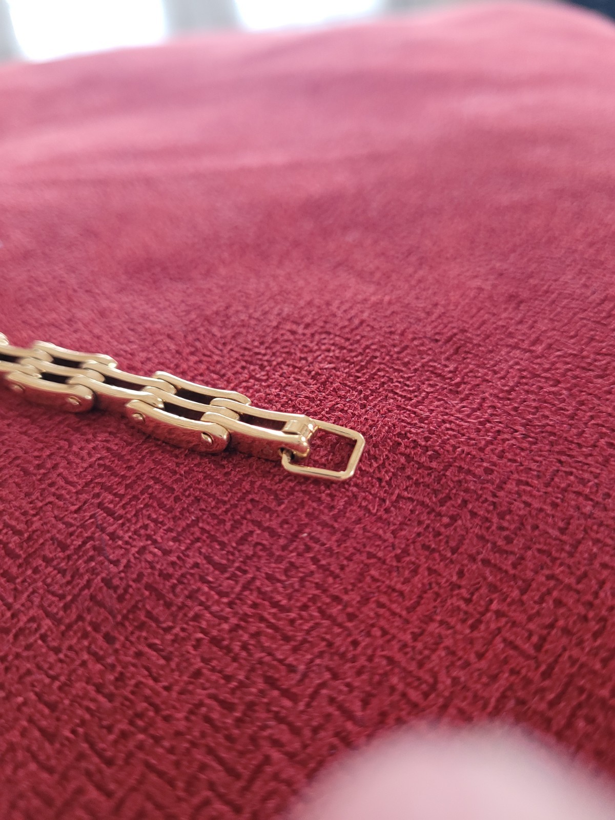 Vintage Goldtone Bicycle Chain Bracelet 7.5″