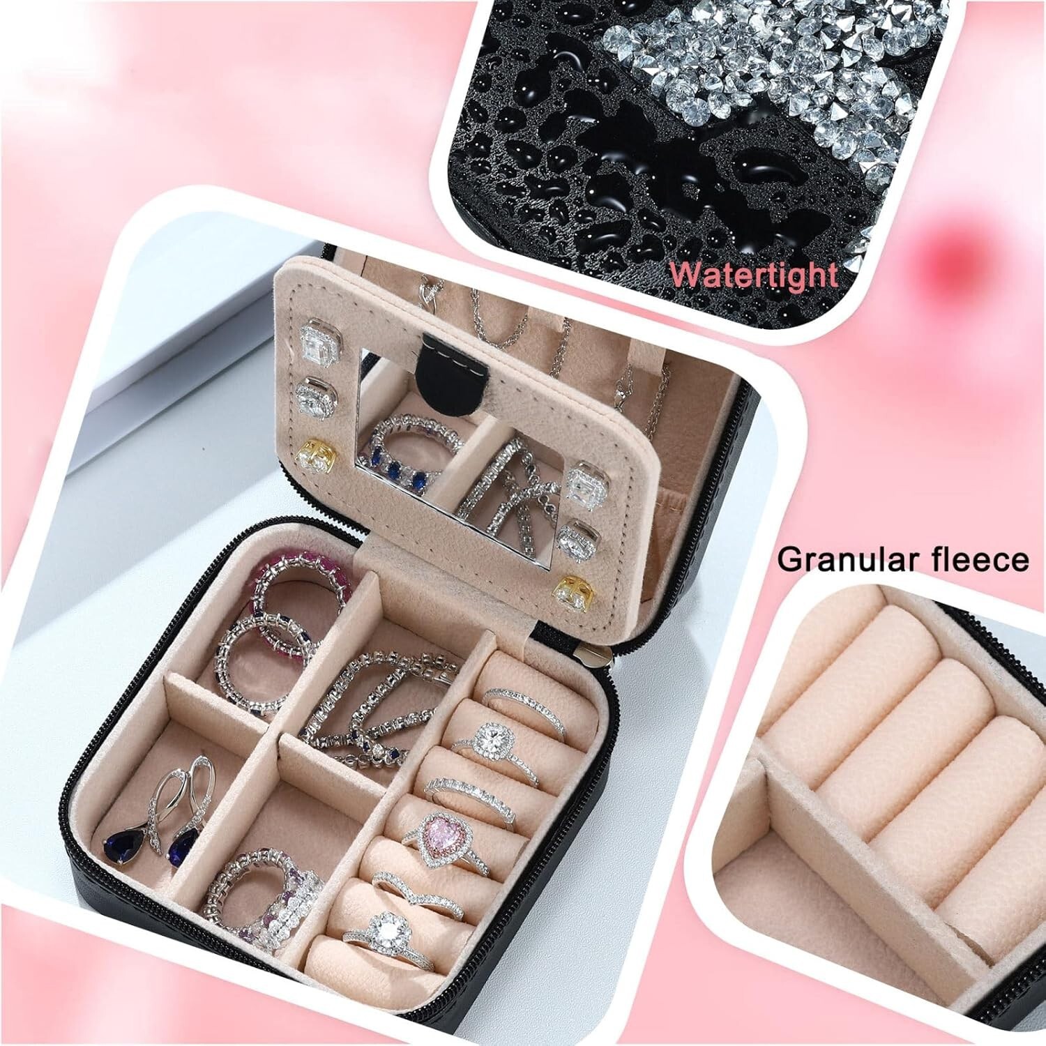 Mothers Day Gifts for Mom- Travel Jewelry Case for Women| Mom Gifts for Women| B