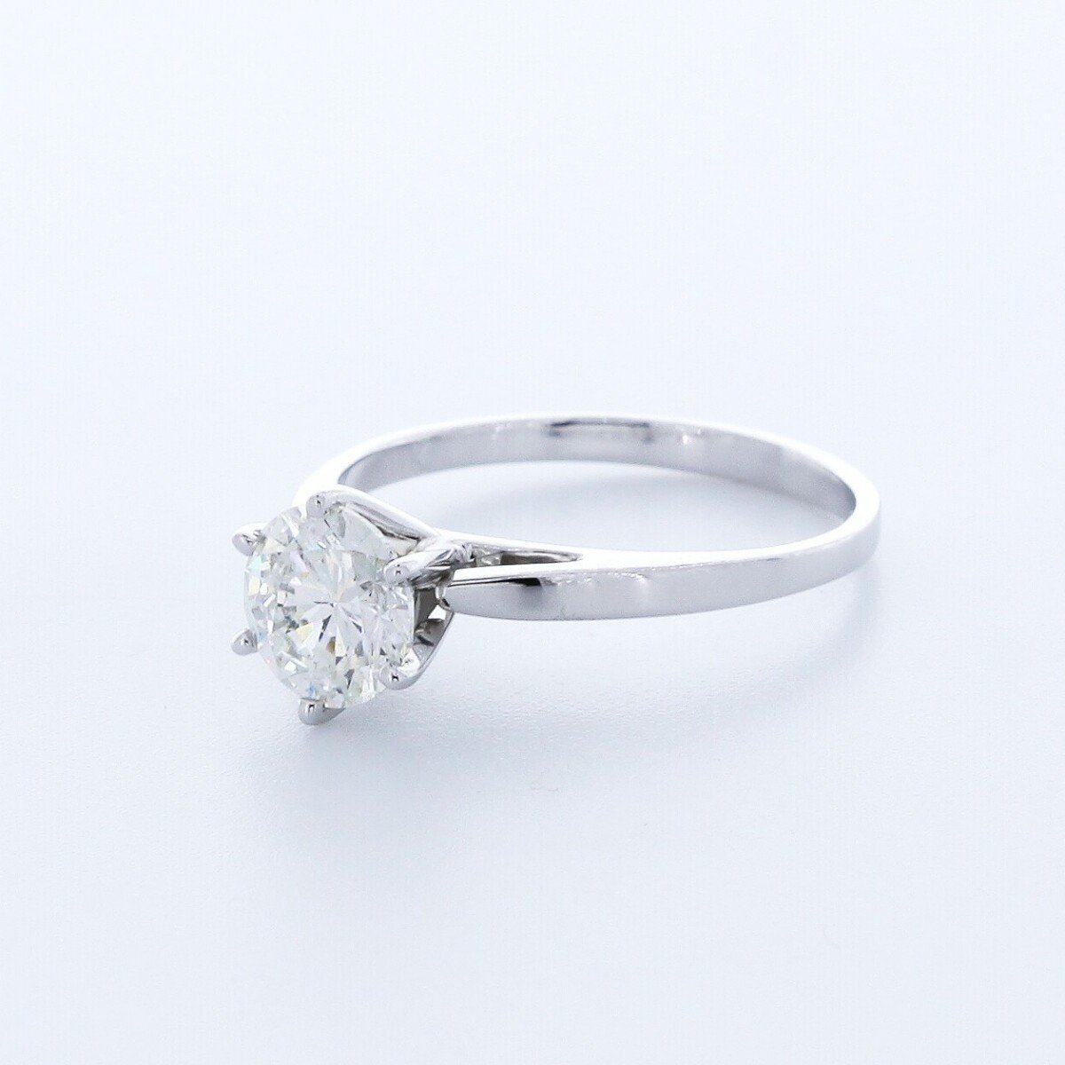 1.2CT Natural Diamond F/VS2 Very Good Cut Round Brilliant 18K White Gold 6-Prong