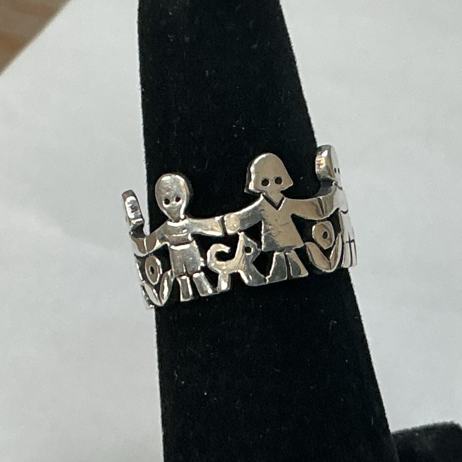 Retired James Sterling Silver Avery Paper Doll Kids Ring Size 5.5 ~ 4.38g
