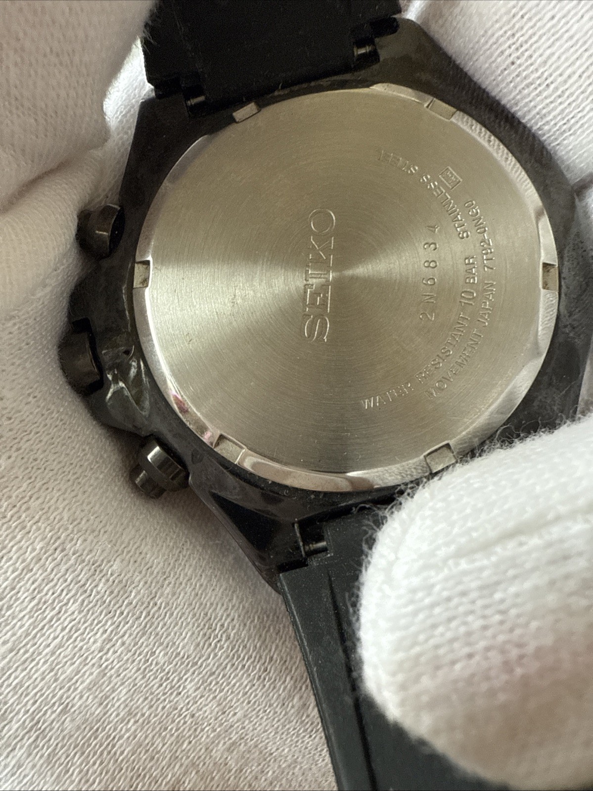 Seiko Chronograph 100m Rubber Band Men’s Watch SNDD61P1 Mint
