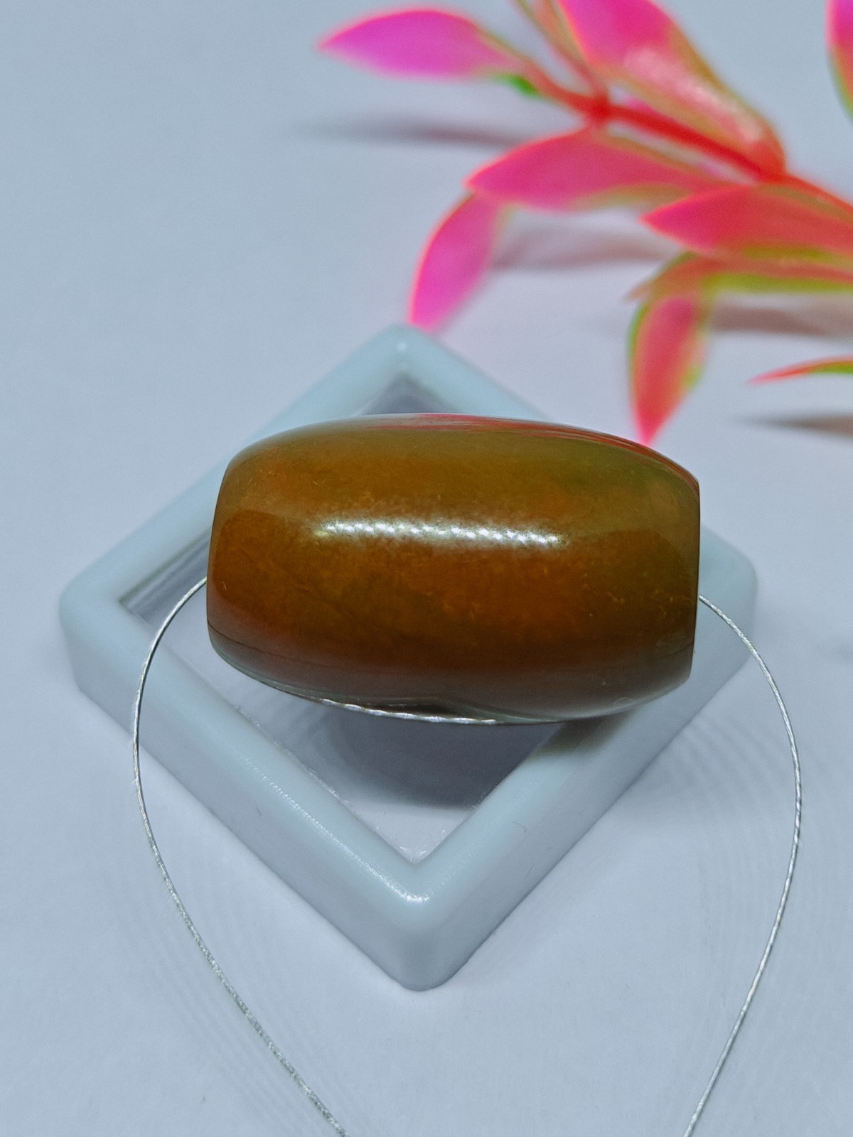 Tibetan Turquoise Drum Beads: 45 CT Polished Gemstone Loose Bead.
