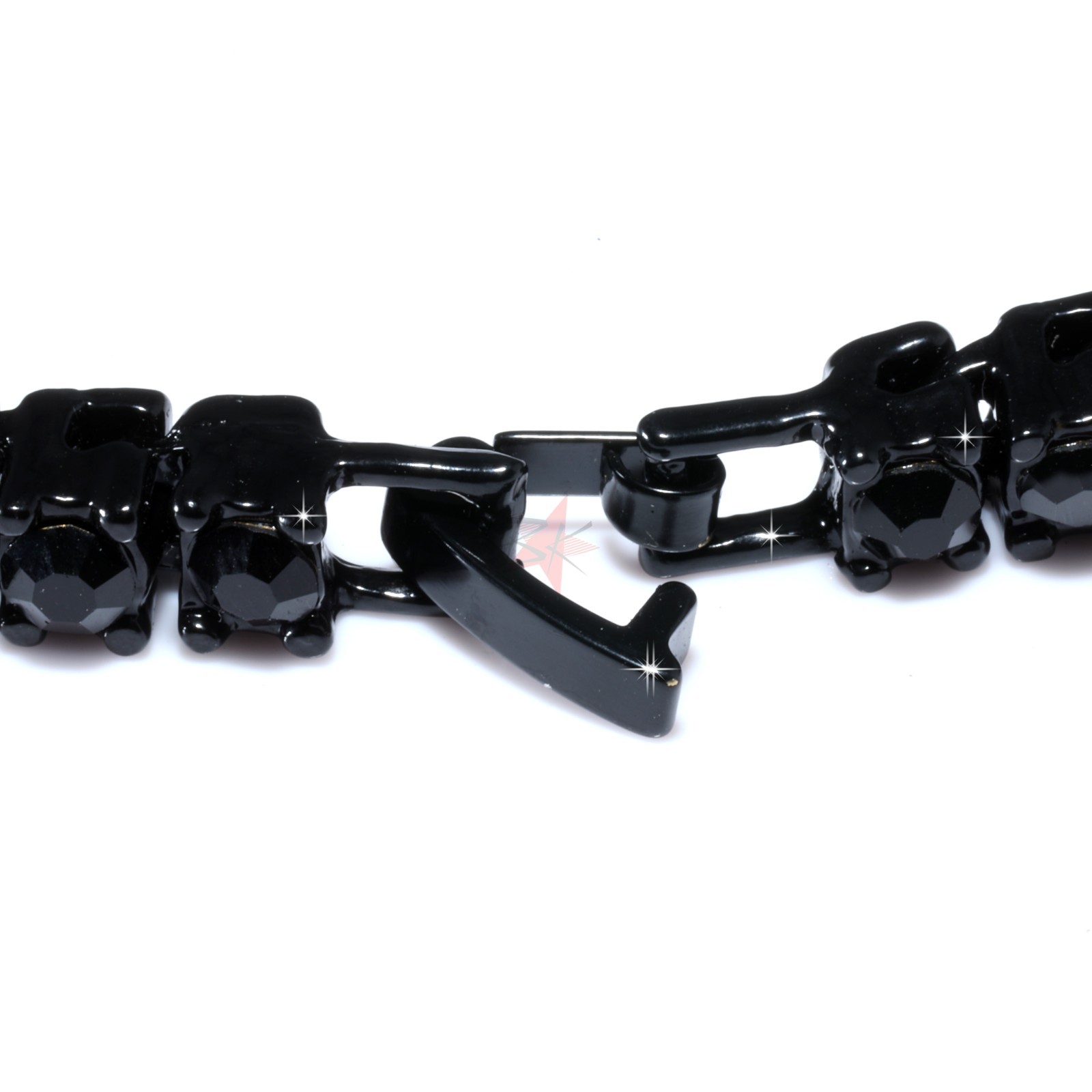 Tennis Chain Diamond Simulated Black Iced Necklace Boys, Men’s & Women Fashion