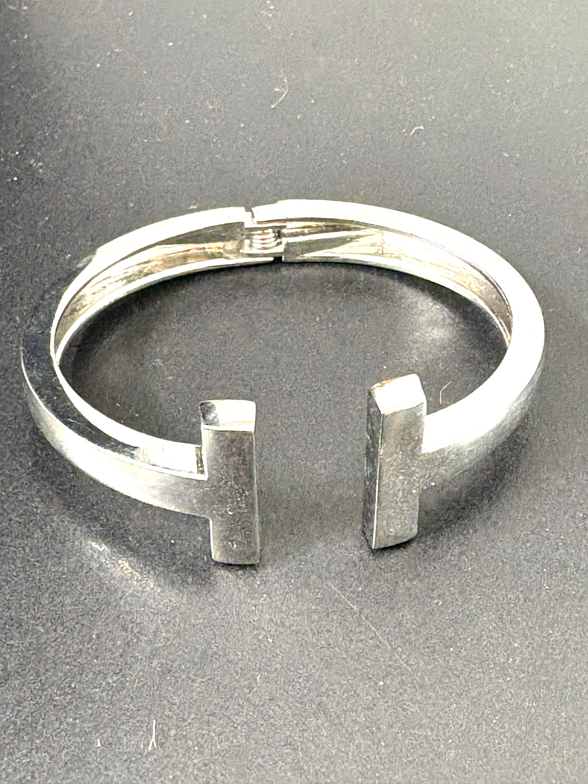Vintage Silver Tone Metal Cuff Bracelet 2 Piece Lot Size 6.5-7