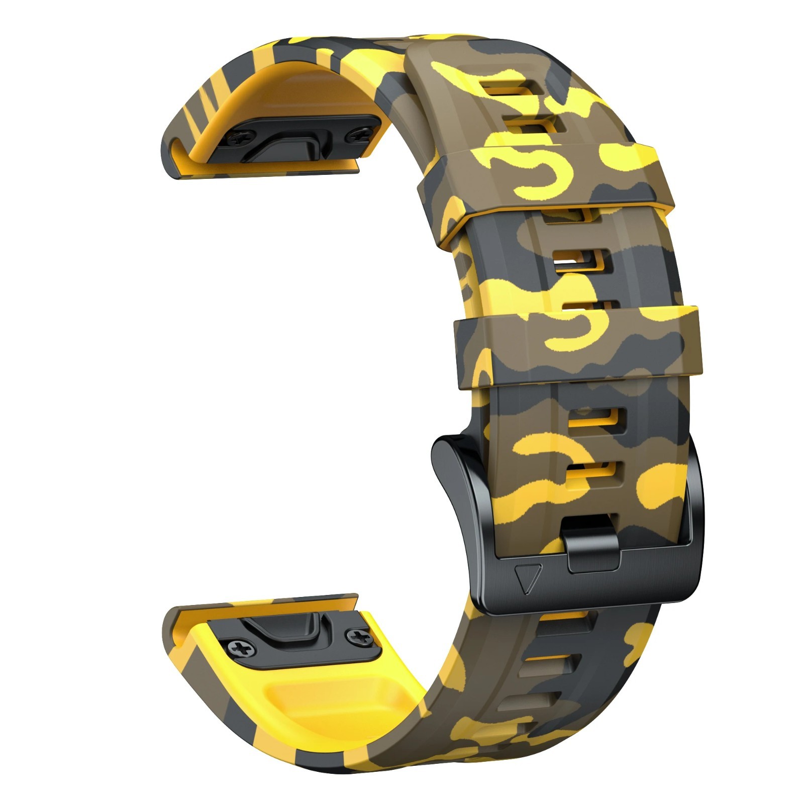22mm 26mm Silicone Camouflage Quick Fit Watch Band Sport Strap Replacement