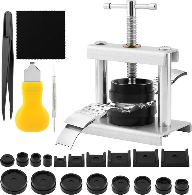 16Pcs Watch Press Tool Set, Back Case Closer for Closing Watch Cover, Watch Batt