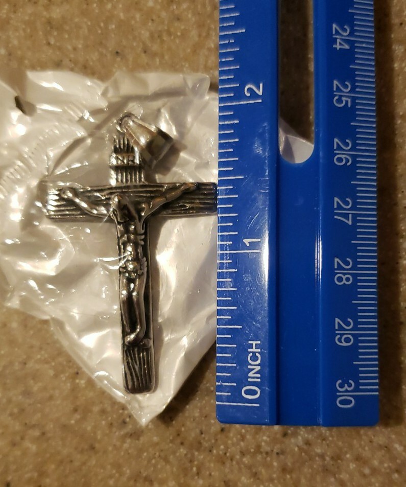 Outlaws Amsterdam Stainless Steel Jesus Cross Necklace 65cm (25.5in) NEW IN BAG