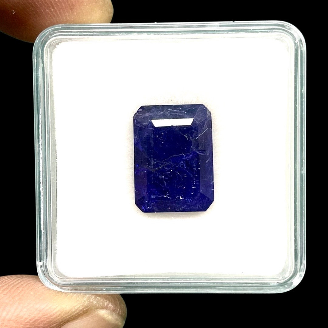 Certified 13.90 Cts Natural Tanzanite Emerald Cut Vibrant Blue A+ Loose Gemstone