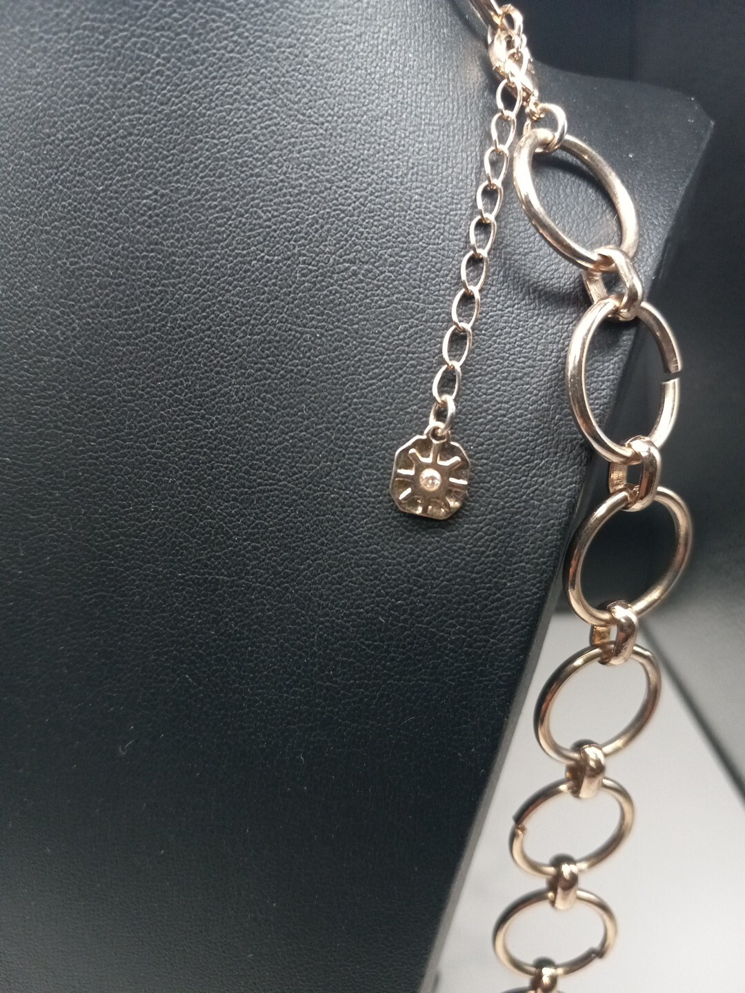 Monet Modernist Gold Tone Open Circle Links 32-in Long Chain Necklace