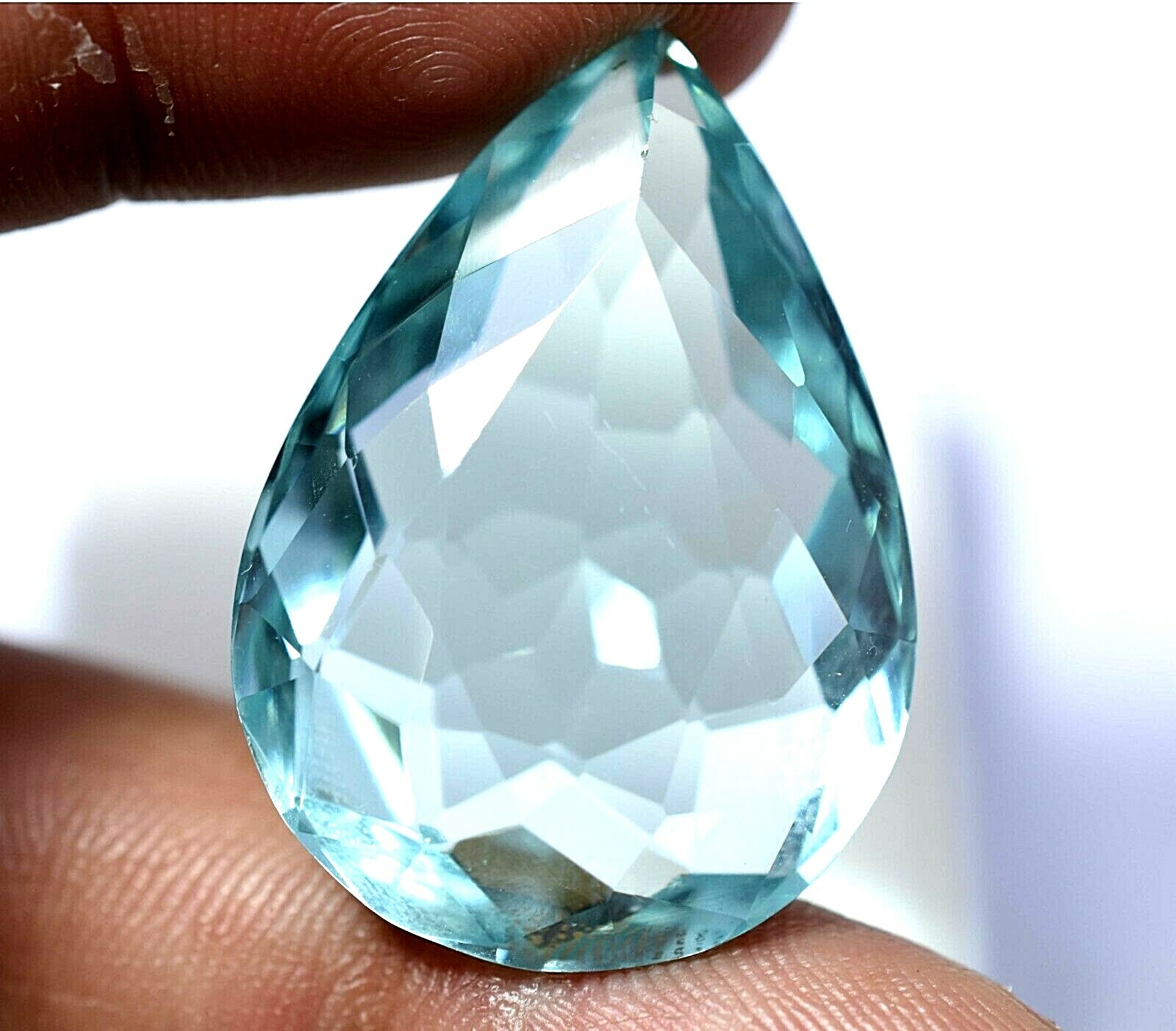 Lab Created AAA+ 48.45 Ct Blue AQUAMARINE Top Quality GGL Certified Gemstone