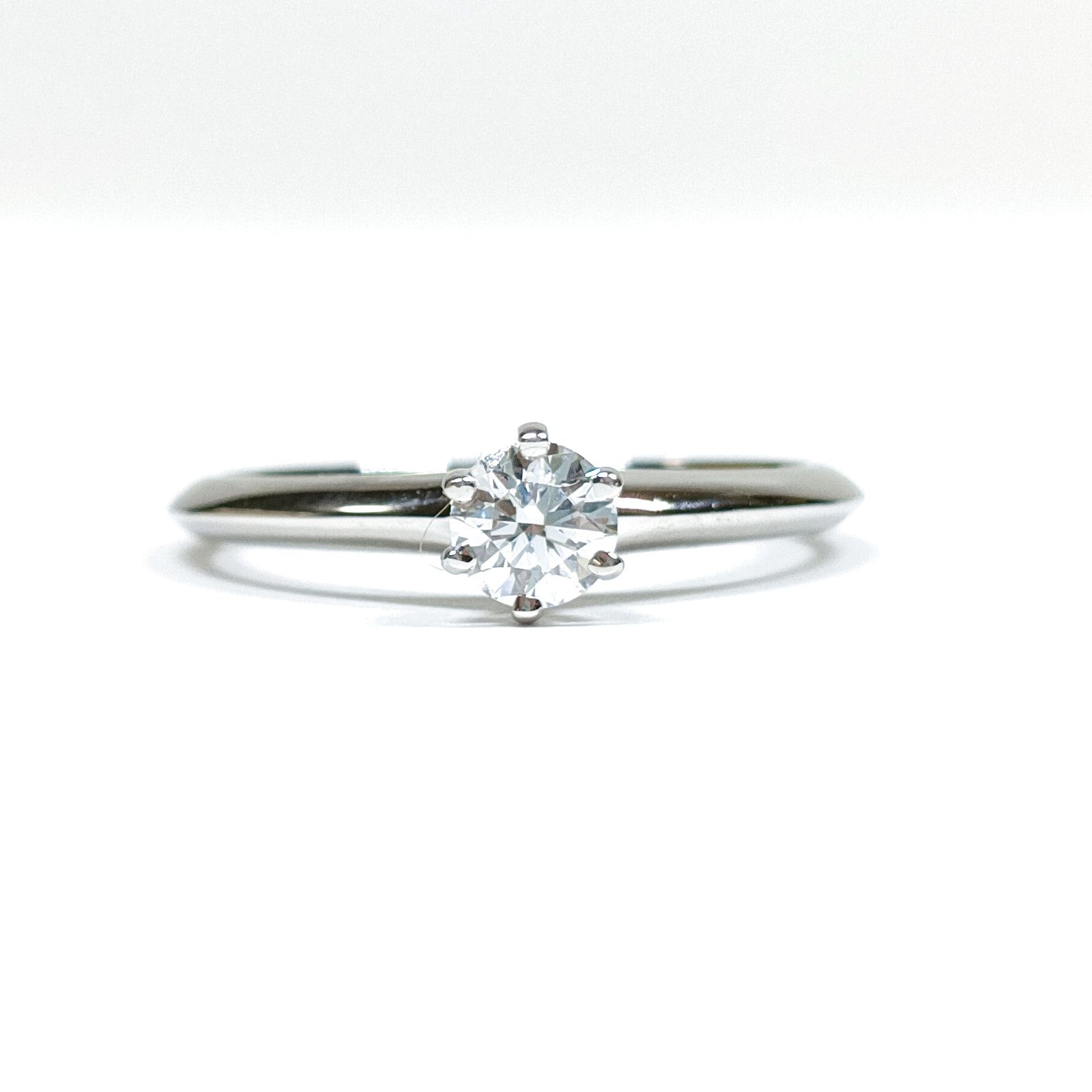 Tiffany and Co. Ring Solitaire Natural Diamond 0.23ct Platinum 2333464