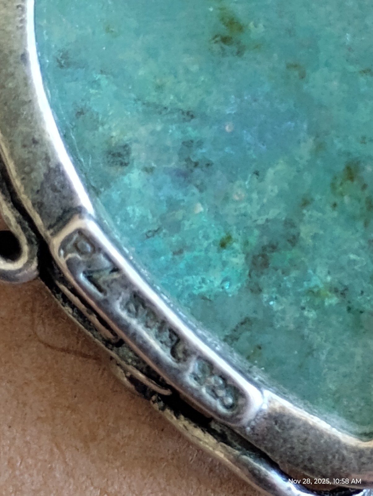 PAZ Creations PZ Israel Blue Roman Glass Necklace 925 Sterling Silver