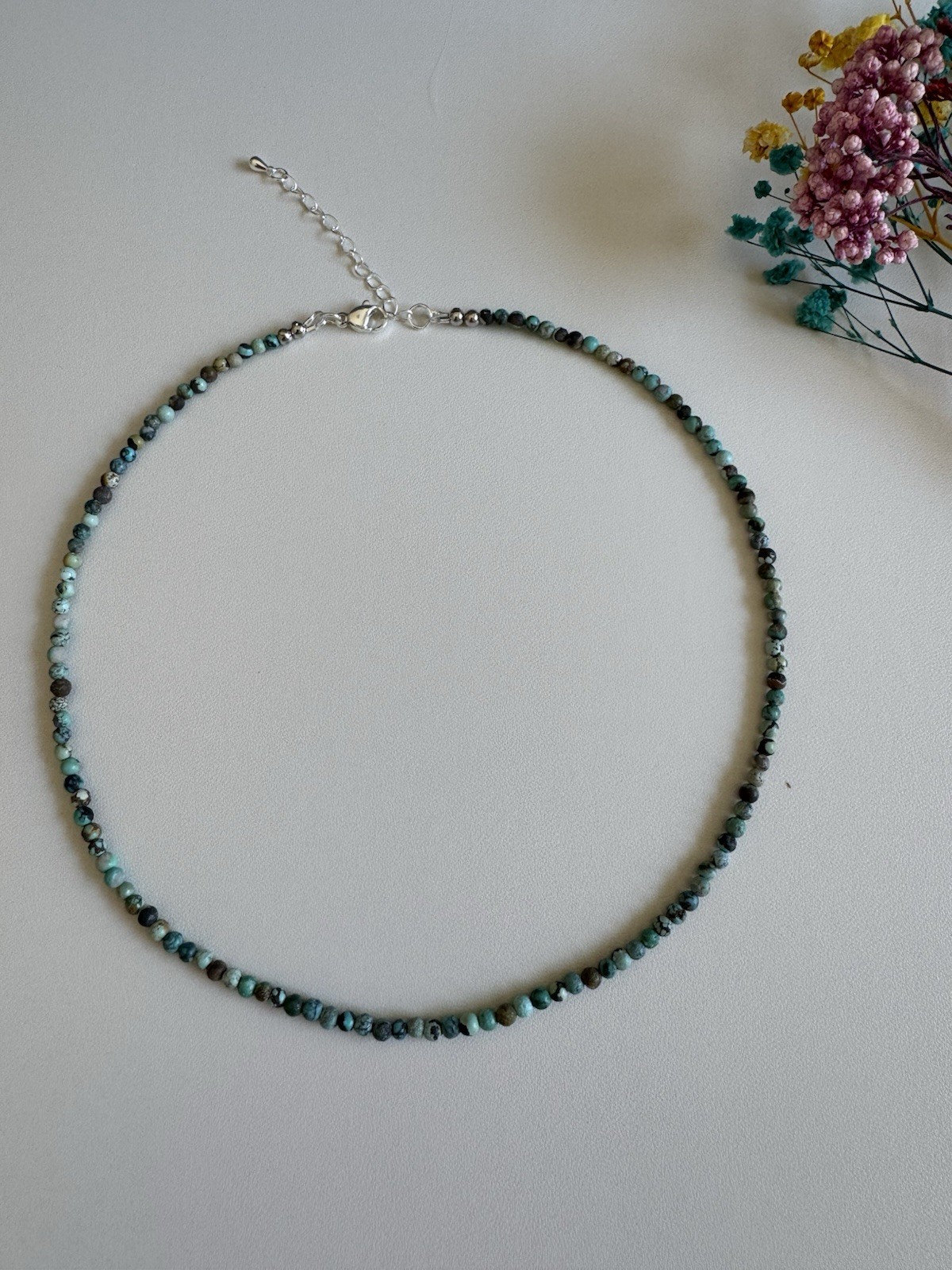 3mm Natural Azurite Necklace