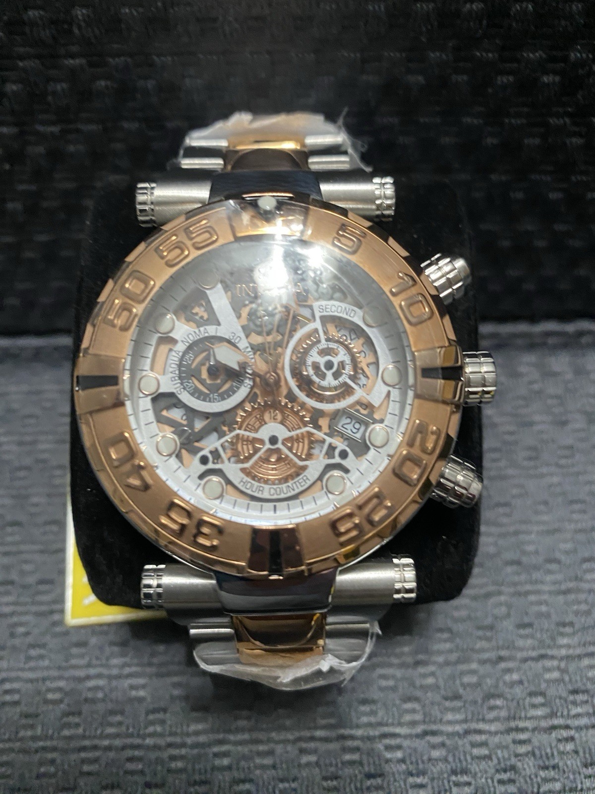 Invicta 47mm Subaqua Noma I Silver & Rose Gold Z60 Quartz LE Watch,Model#33365