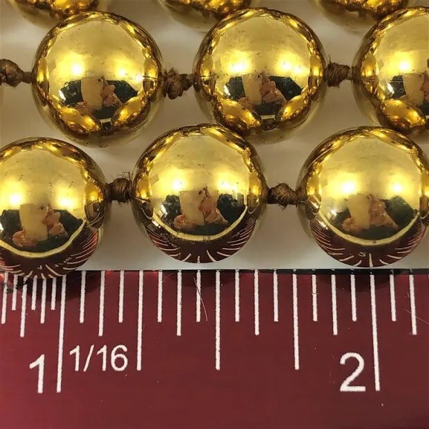 CHANEL Vintage Gold Tone Five Row 2 1/4 Inch Wide Ball Bracelet