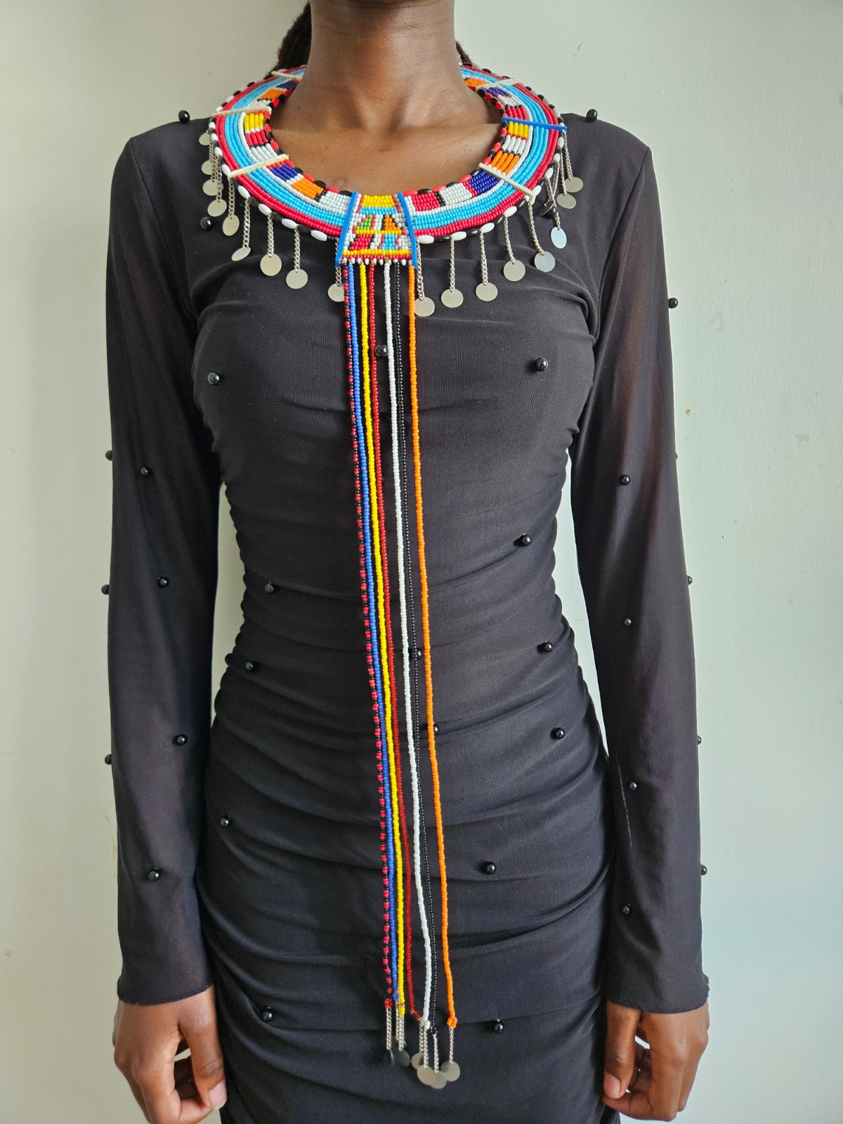 African Maasai Beaded Wedding Necklace –Handmade Tribal Collar Statement Jewelry