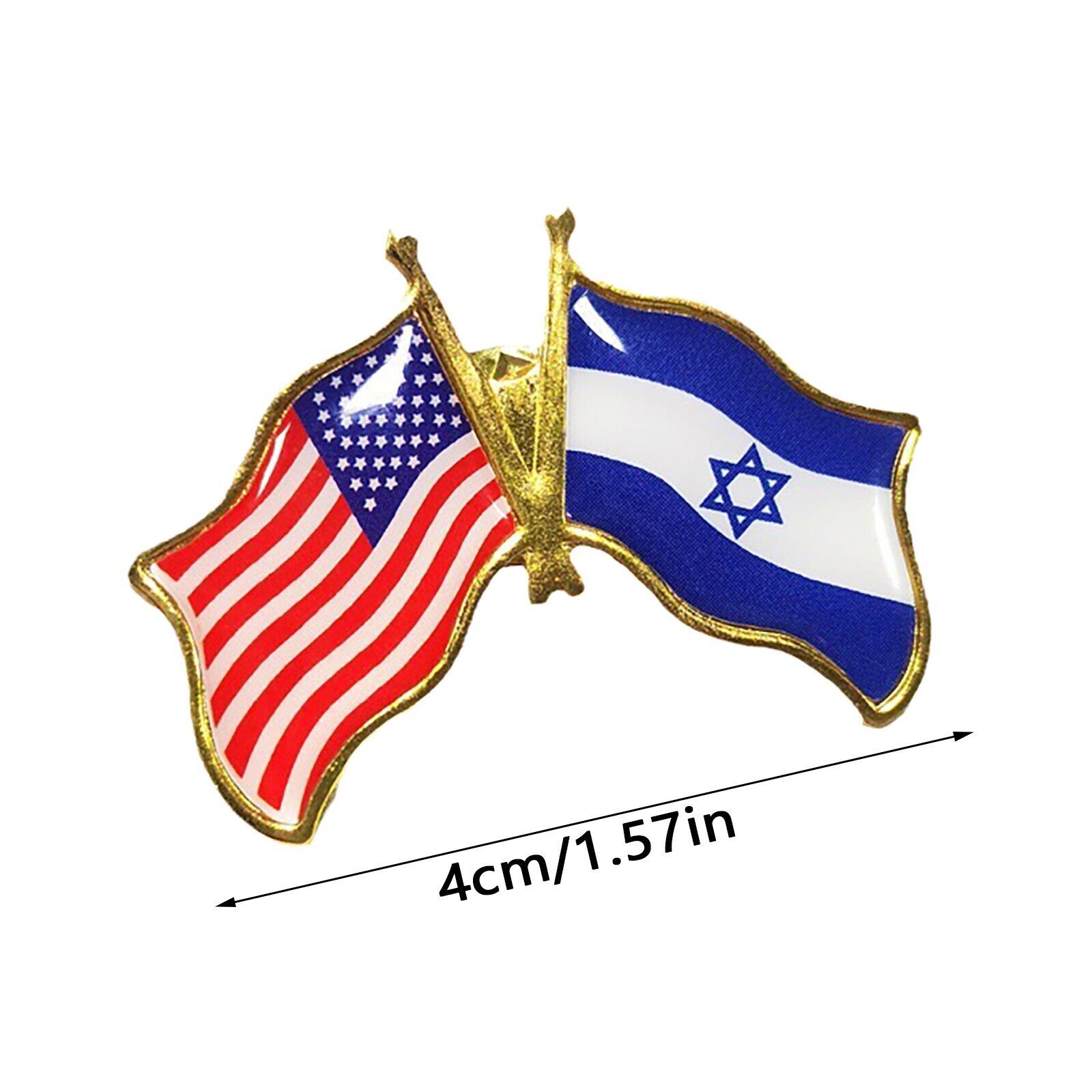 Pack of 10/20/30/50 USA American&Israel Friendship Flag Bike Hat Cap lapel Pin