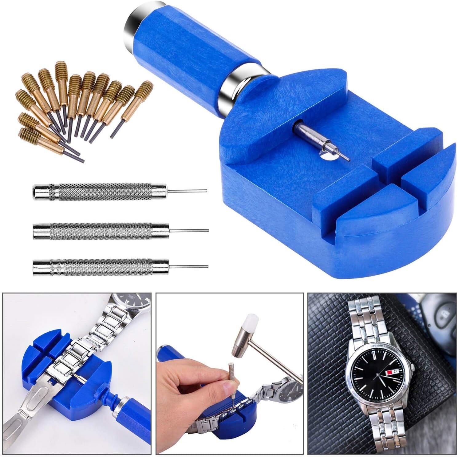 Watch Link Removal Tool Kit – Replacement Pins and Pin Punches for Bracelet S…