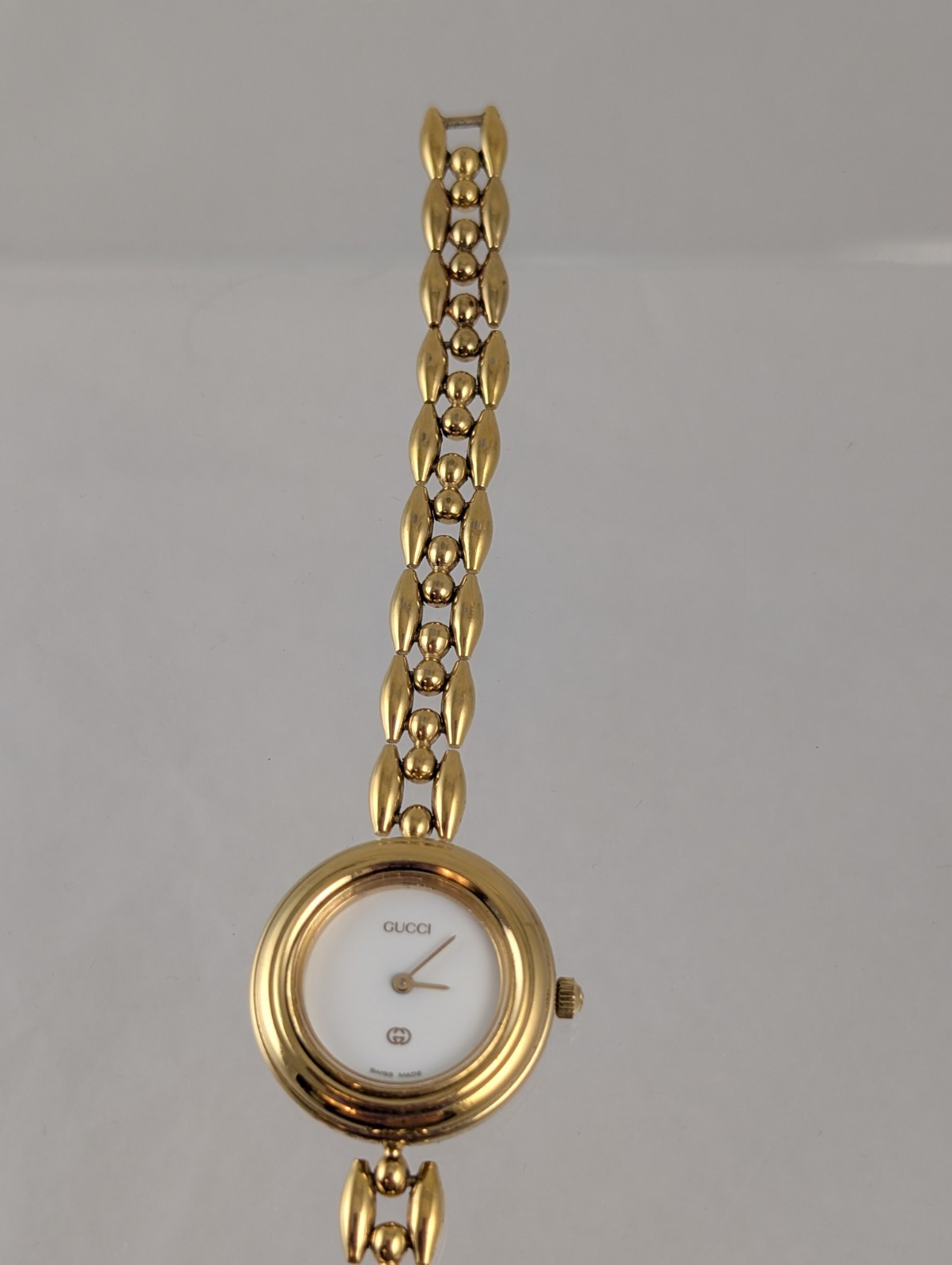 AUTHENTIC GUCCI 1100 L BEZEL RICE LINK WATCH w/ 6 Bezels/ EXCELLENT