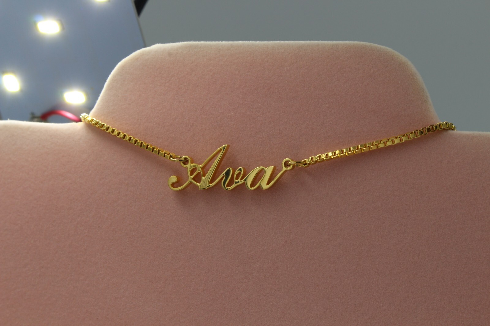 Jewelry Signature Name Necklace 18K Gold For Woman Mom Girl With Gift Bag Xmas