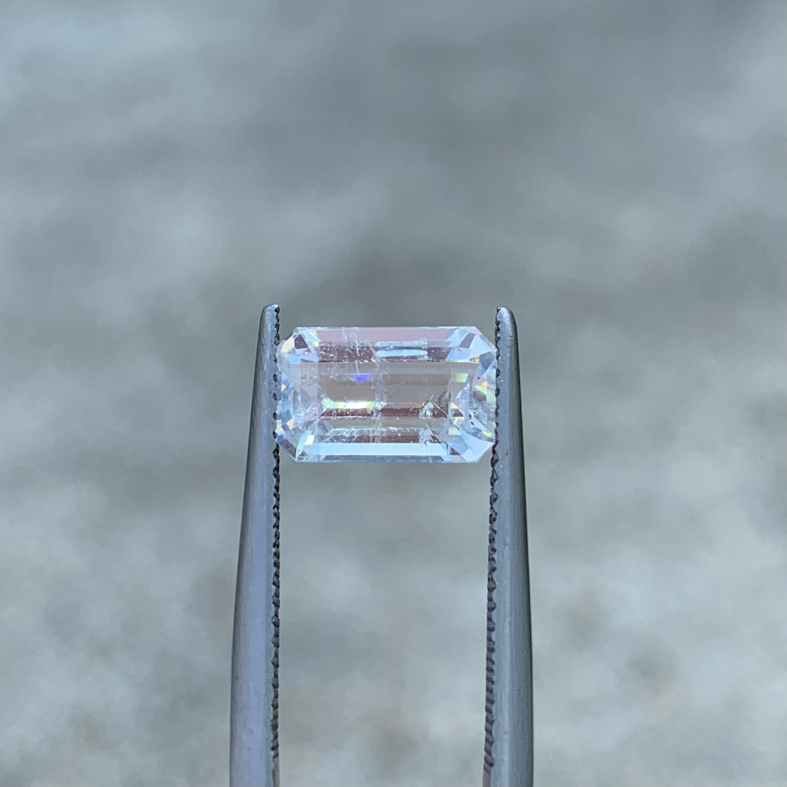 2.50 Cts Natural Blue Moonstone SI Clarity Octagon Cut Loose Gemstone Madagascar