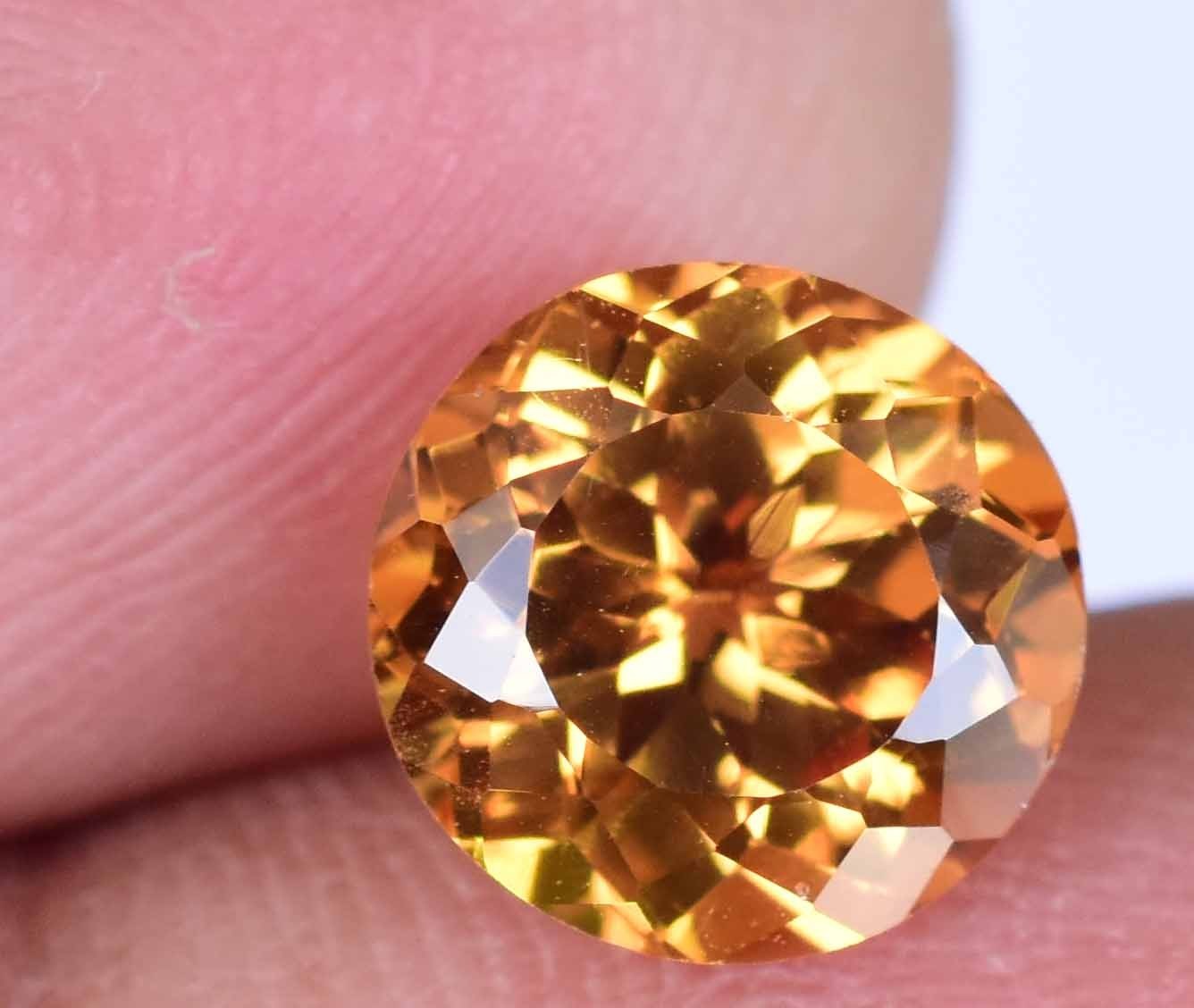 Natural Ceylon Padparadscha Sapphire 3.30 Ct Stunning Round Certified Gemstone