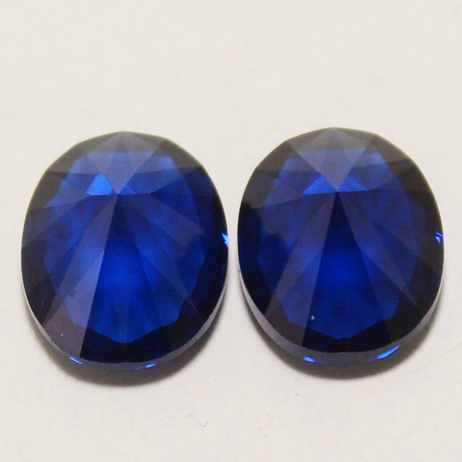 Natural Certified Ceylon Blue Sapphire 4×3 MM Oval Pair Stunning AAA+ Gemstones