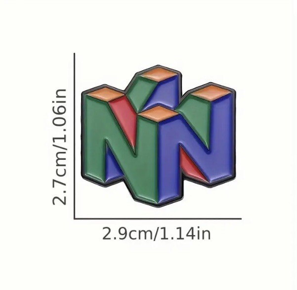 Nintendo 64 logo enamel pin Video Games Mario