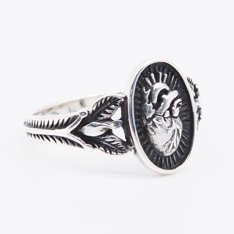Anatomical Heart Women Gothic Vintage Love Organ 925 Sterling Silver Ring