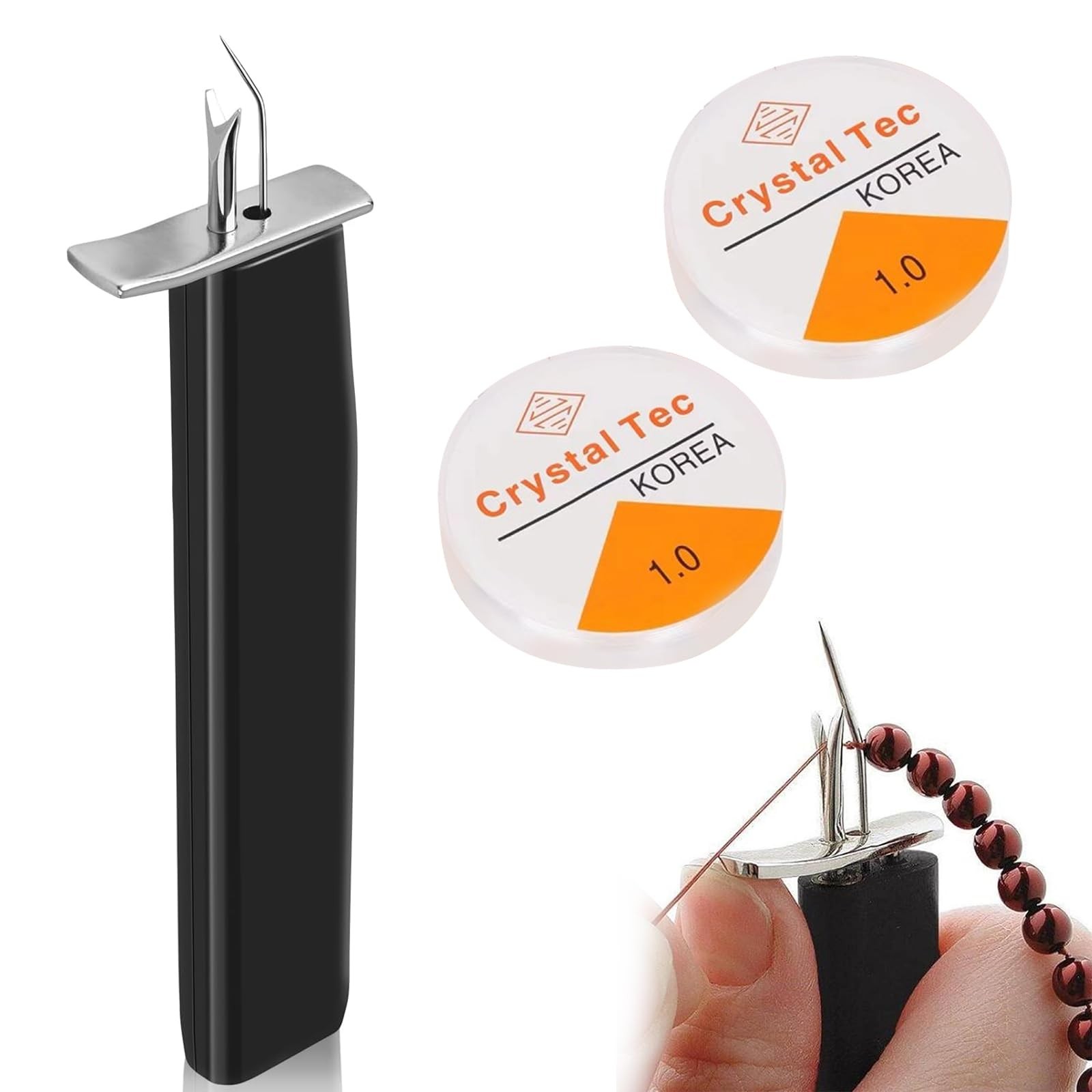 BADAO Beading Knotting Tool,Pearl Jewelry Making Tool 9.3*3.6*1CM, Style A