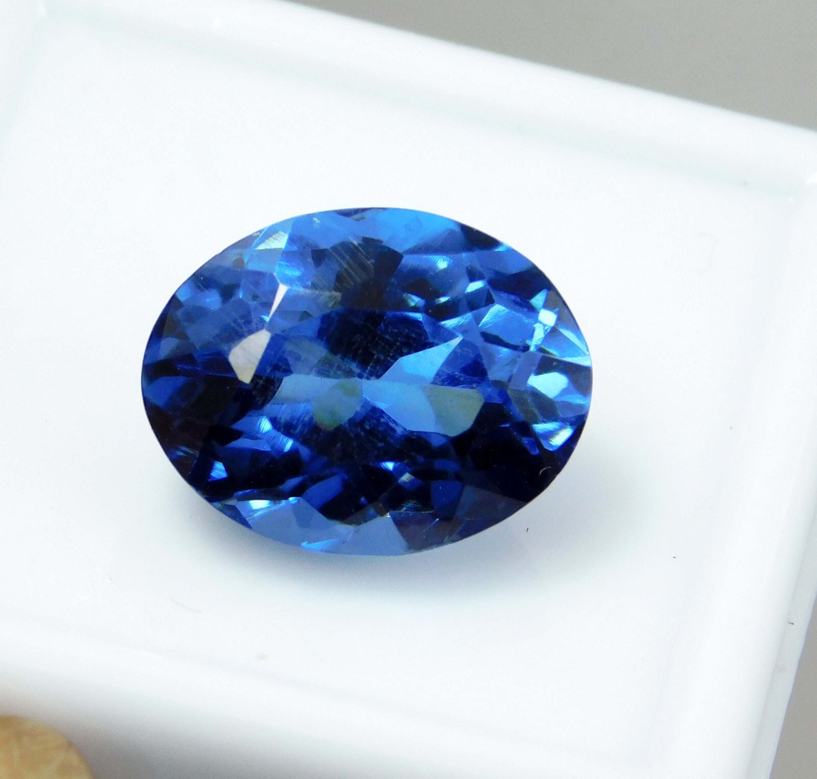 CERTIFIED 9.20 Ct Natural California Rare Blue Benitoite Oval Cut Gemstone