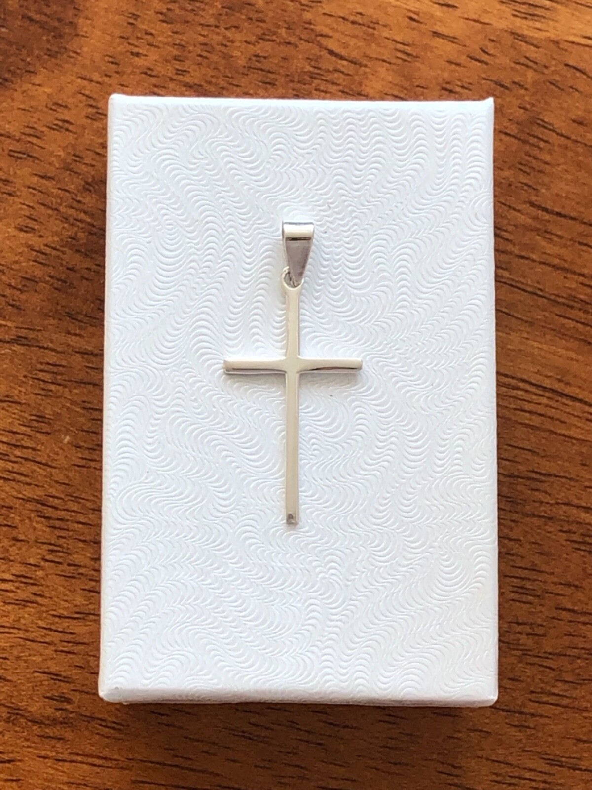 925 Sterling Silver Small Plain Cross Pendant Mens Womens 26mm(1.02″)/33mm(1.3″)