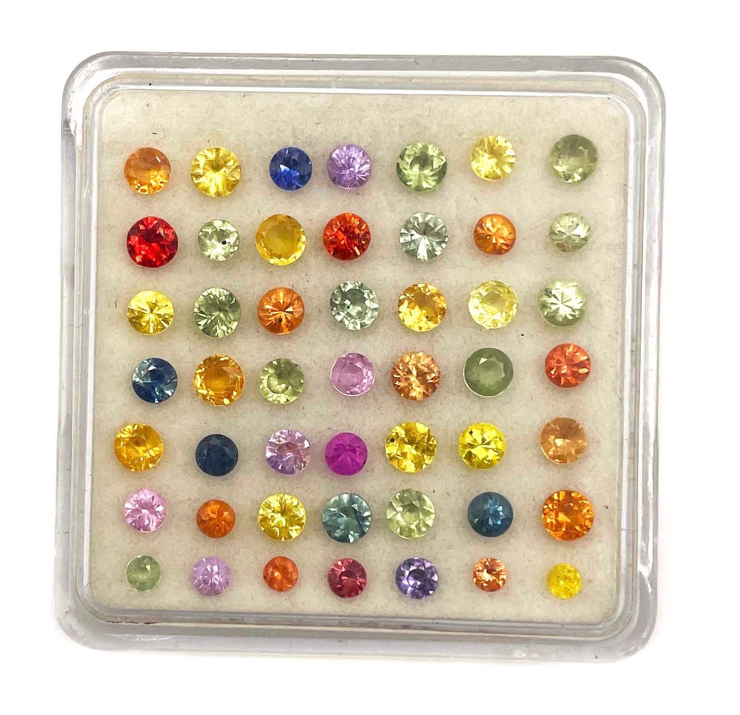 Natural Multi Sapphire Round Cut Loose Gemstone Lot 20 Pcs 2.50-3 MM 2 CT