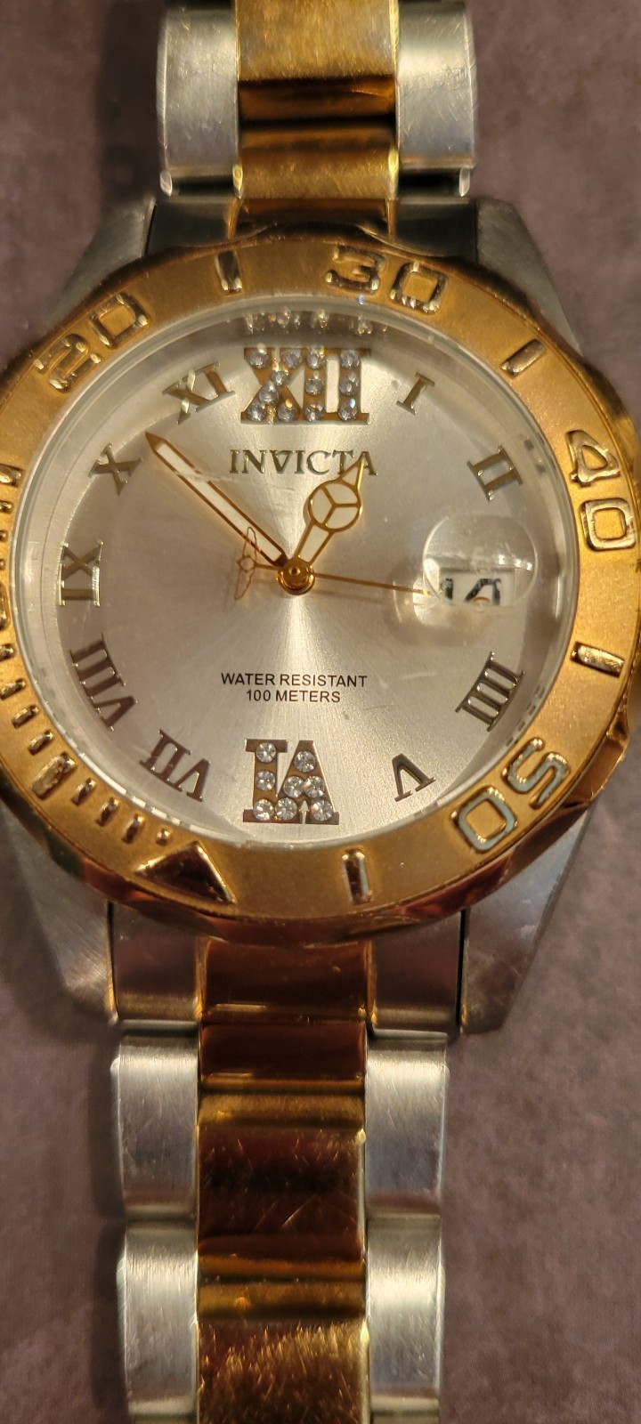 Invicta Pro Divers Watch Links Parts or Repair Two-tone w/ new case box
