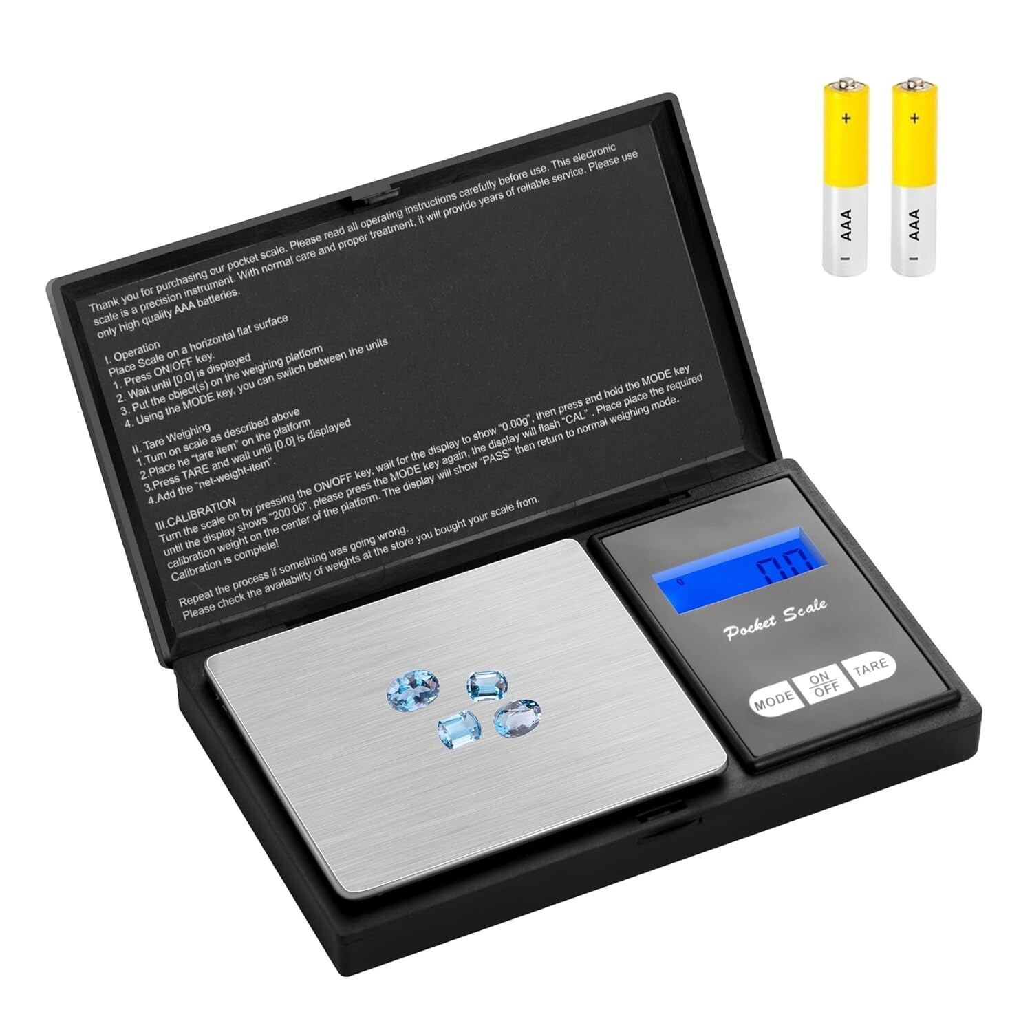 Smart Weigh Digital Pocket Gram Scale, 200g x 0.01g, Jewelry, Food, Medicine