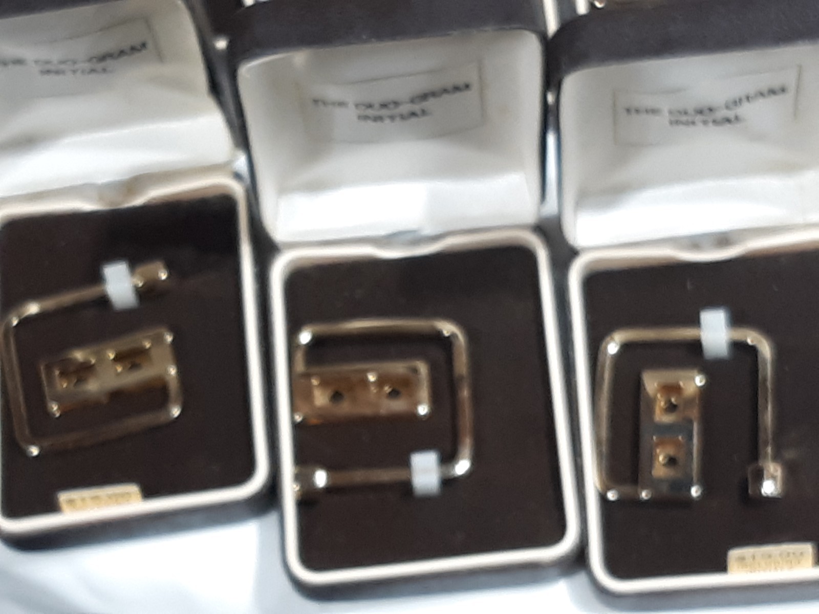 Lot of 35 Swank Men’s Initial T Square Cufflinks & Tie Bar Set & other jewelry