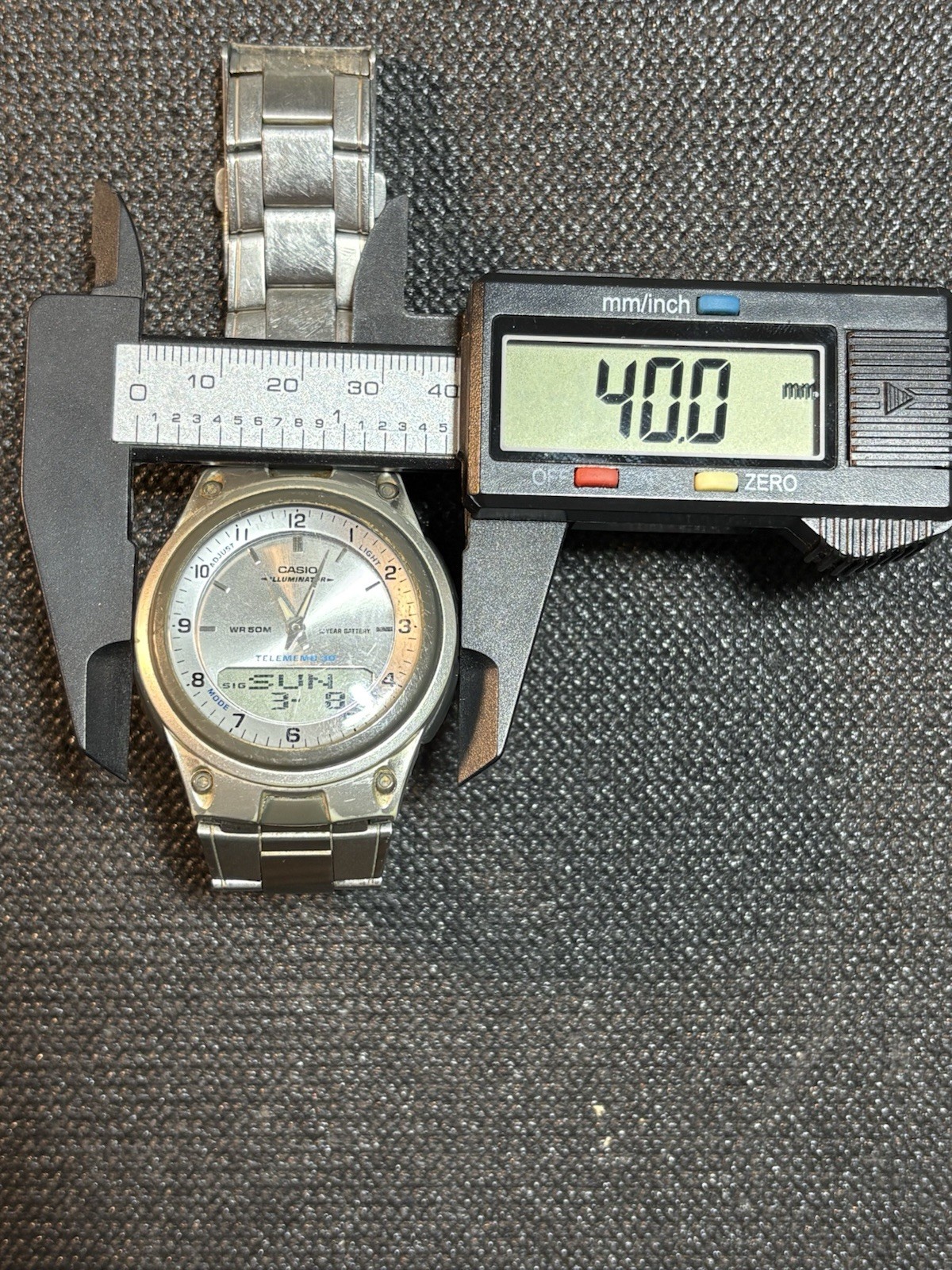 Casio Illuminator 2747 AW-80 World Time Telememo 30 Ana-Digi Watch Runs,#2