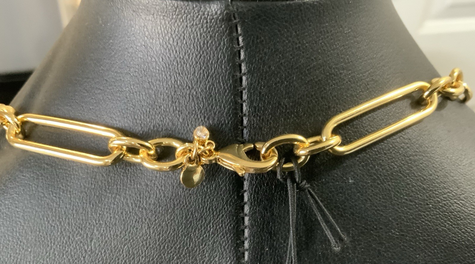 Ann Taylor Designer Gold Tone Paper Clip Chain Necklace New With Tags 30 Inches