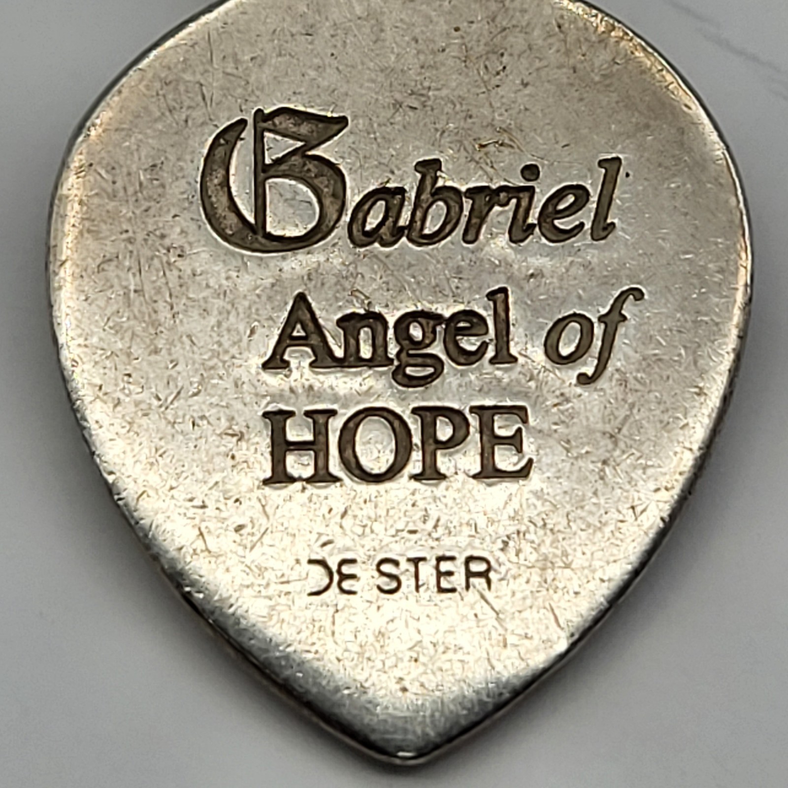 Gabriel Angel of Hope Vintage Sterling Silver Bracelet Clip Charm Pendant