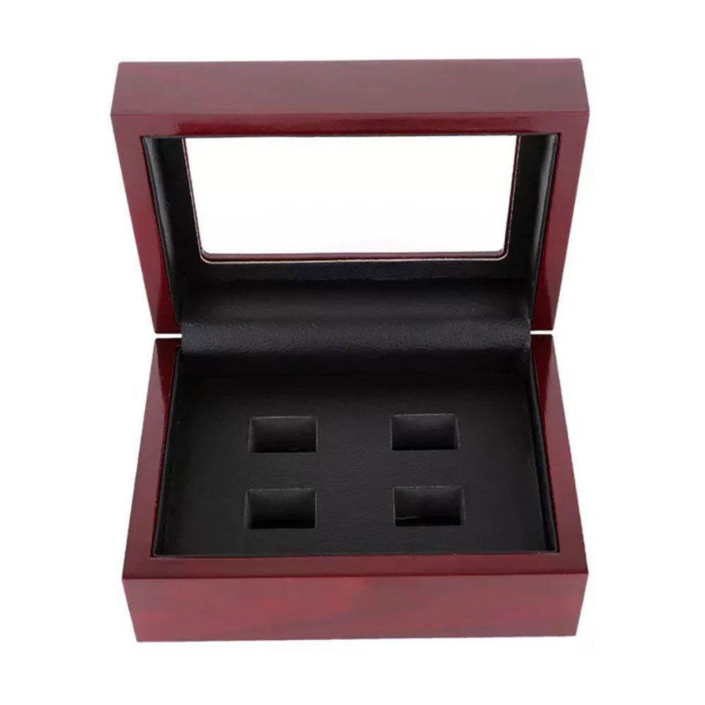 1-7 Holes Championship Ring Display Case Box Wooden Collection Storage Box F