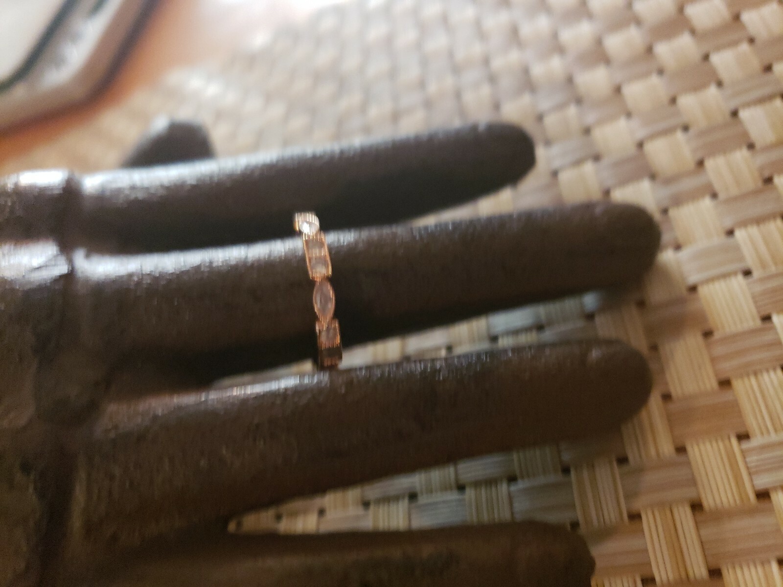 FUZION CREATIONS FZN STERLING SILVER VERMEIL rose gold colored RING BAND SZ 7